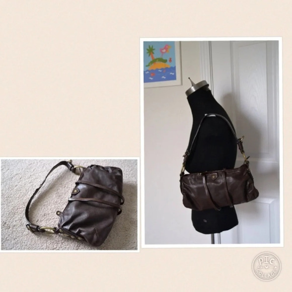 NWOT Ellen Tracy leather shoulder bag - Picture 1 of 4